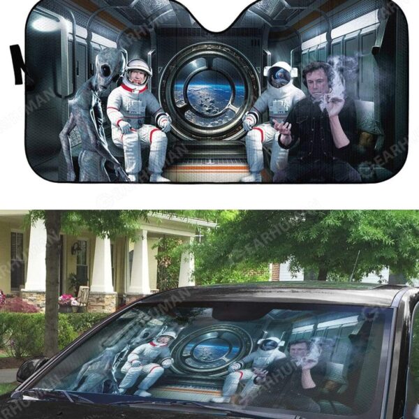 Custom Car Auto Sunshade Elon Musk And Astronauts HD-DT2481919-SS Auto Sunshade