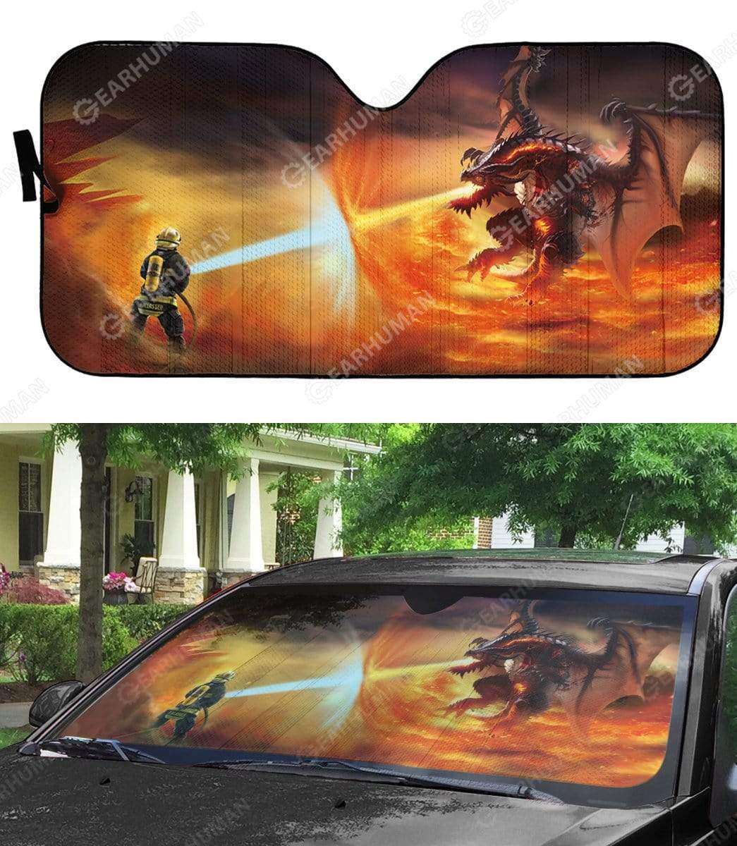 Custom Car Auto Sunshade Firefighter HD-TA1491902-SS Auto Sunshade