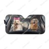 Custom Car Auto Sunshade Golden Retrievers HD-GH1481907-SS Auto Sunshade 57''x27.5''