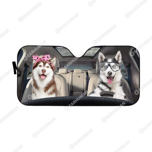 Custom Car Auto Sunshade Husky HD-GH1481902-SS Auto Sunshade 57''x27.5'' 