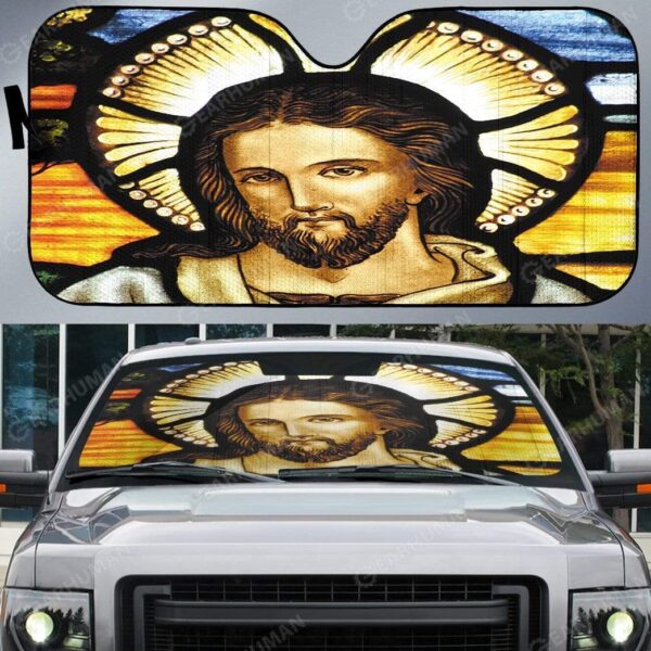 Custom Car Auto Sunshade Jesus HD-DT1091907-SS Auto Sunshade 