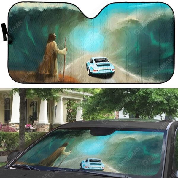 Custom Car Auto Sunshade Jesus HD-TA1091908-SS Auto Sunshade 