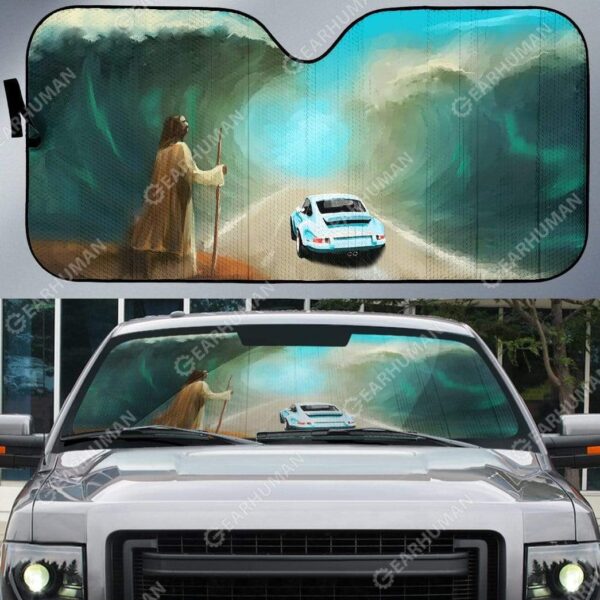 Custom Car Auto Sunshade Jesus HD-TA1091908-SS Auto Sunshade 