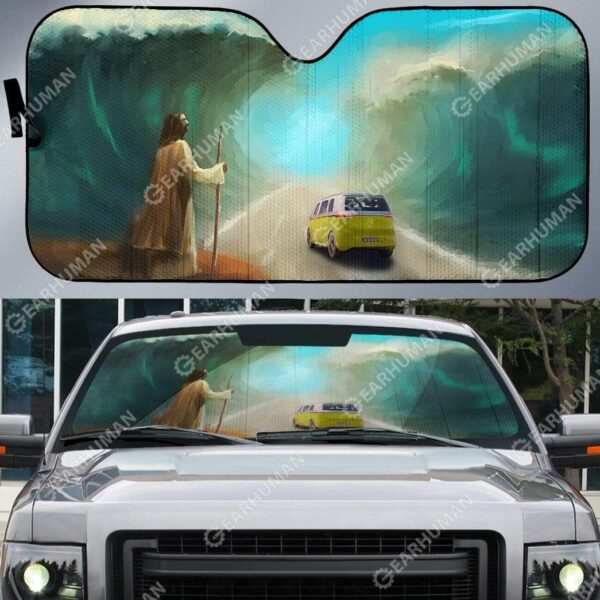 Custom Car Auto Sunshade Jesus HD-TA1091910-SS Auto Sunshade