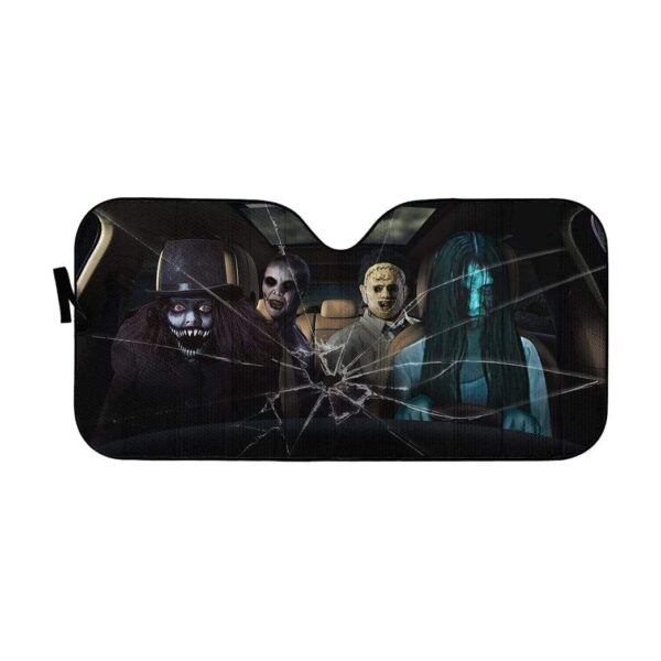 Custom Car Auto Sunshade Mass Murder HD-GH1581946-SS Auto Sunshade 57''x27.5'' 