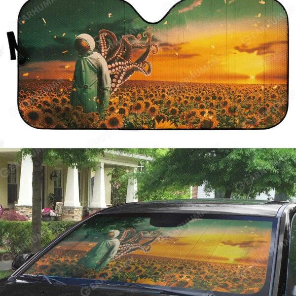Custom Car Auto Sunshade Octopus Astronaut HD-AT0591910-SS Auto Sunshade 