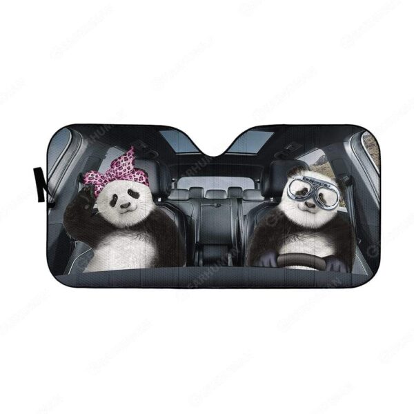 Custom Car Auto Sunshade Panda HD-AT07101902-SS Auto Sunshade 57''x27.5'' 