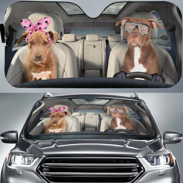 Custom Car Auto Sunshade Pitbull HD-GH1481903-SS Auto Sunshade 