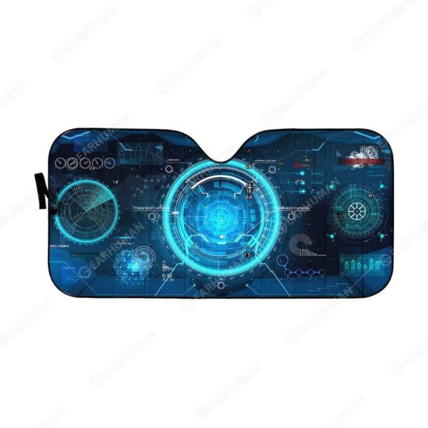 Custom Car Auto Sunshade Spacecraft Control Panel Dashboard HD-DT2181922-SS Auto Sunshade 57''x27.5''