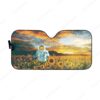 Custom Car Auto Sunshade Sunflowers And Astronaut HD-AT0491919-SS Auto Sunshade 57''x27.5''