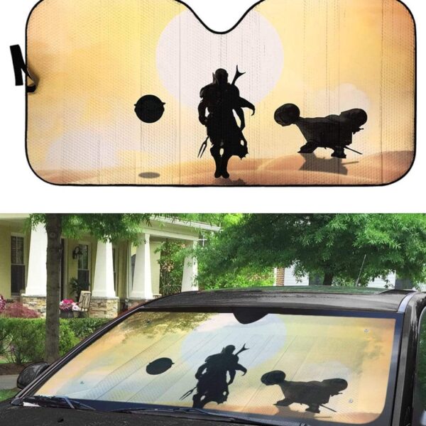 Custom Car Auto Sunshade The Mandalorian MV-DT2512191 Auto Sunshade 