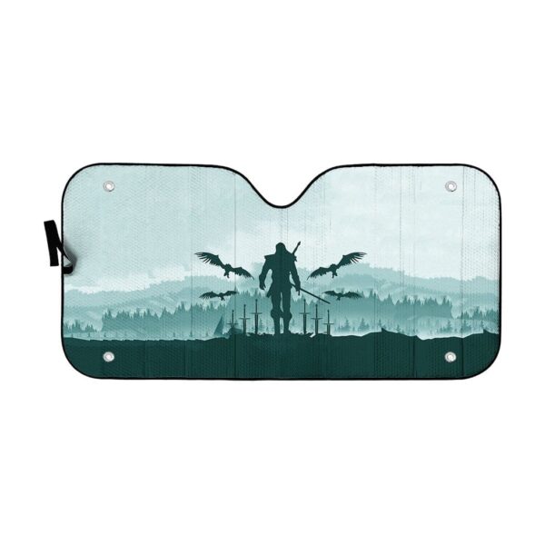 Custom Car Auto Sunshade The Witcher Geralt MV-DT2612194 Auto Sunshade 57''x27.5'' 