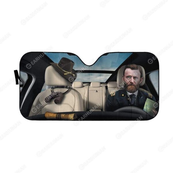 Custom Car Auto Sunshade Ulysses Simpson Grant HD-DT2191906-SS Auto Sunshade 57''x27.5'' 