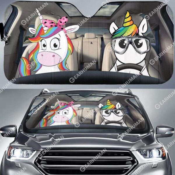 Custom Car Auto Sunshade Unicorn HD-GH1481911-SS Auto Sunshade 