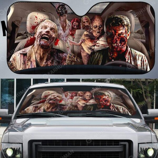 Custom Car Auto Sunshade Zombie HD-DT2481917-SS Auto Sunshade 