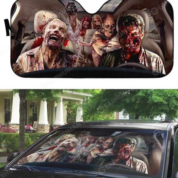 Custom Car Auto Sunshade Zombie HD-DT2481917-SS Auto Sunshade 