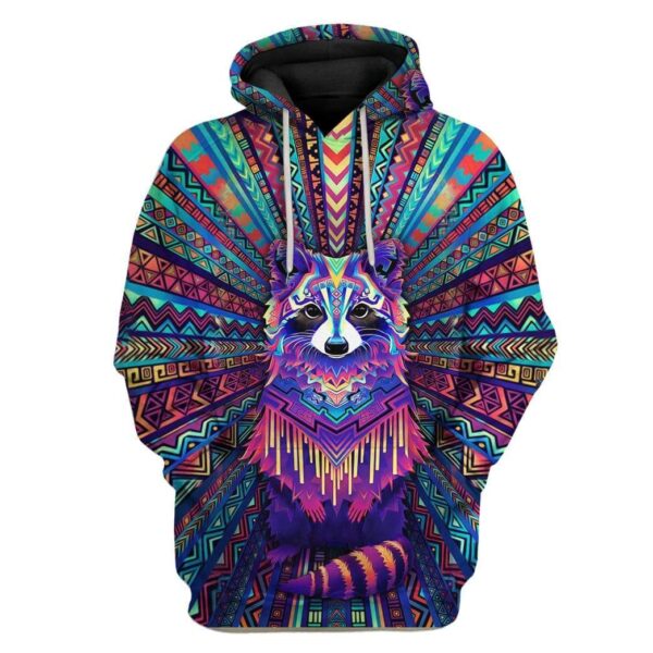 Custom Colourful Raccoon Apparel HD-GH2281916 3D Custom Fleece Hoodies Hoodie S 