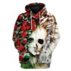 Custom Flowers And Skull Apparel HD-DT2981906 3D Custom Fleece Hoodies Hoodie S