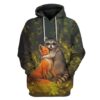 Custom Fox And Raccoon Apparel HD-GH2281912 3D Custom Fleece Hoodies Hoodie S