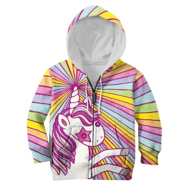 Custom Hoodies T-shirt Apparel HD-UNI110138K kid 3D apparel Kid Zip Hoodie S/6-8