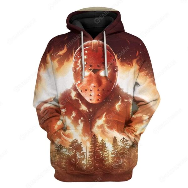 Custom Jason In Flames Apparel HD-GH2281922 3D Custom Fleece Hoodies Hoodie S 
