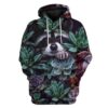 Custom Raccoon Apparel HD-GH2281904 3D Custom Fleece Hoodies Hoodie S