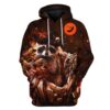 Custom Raccoon Apparel HD-GH2281906 3D Custom Fleece Hoodies Hoodie S