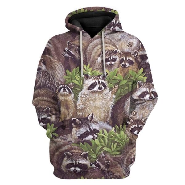 Custom Raccoon Apparel HD-GH2281914 3D Custom Fleece Hoodies Hoodie S 