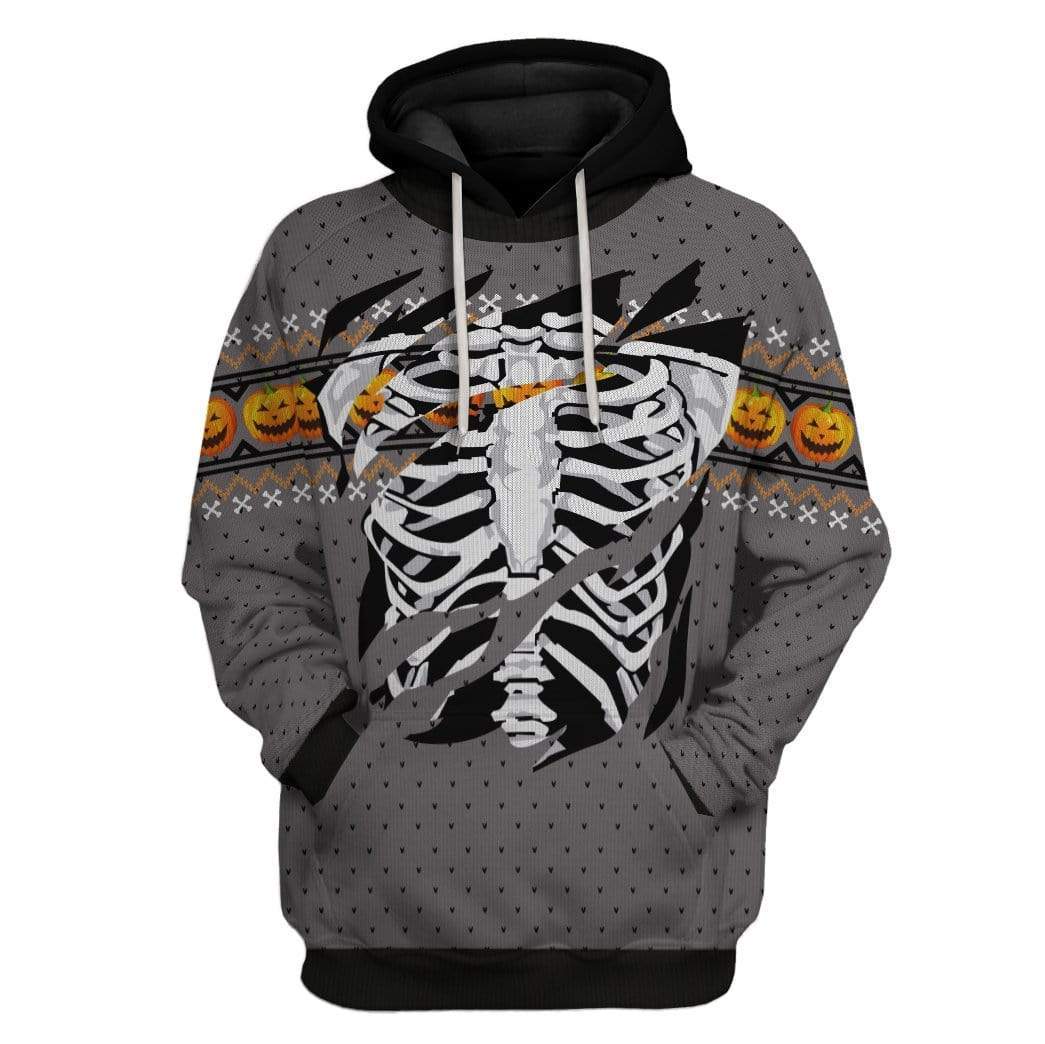 Custom Skeleton Apparel HD-GH0991902 3D Custom Fleece Hoodies Hoodie S