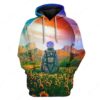 Custom Sunflowers and Astronauts Apparel HD-AT0391906 3D Custom Fleece Hoodies Hoodie S