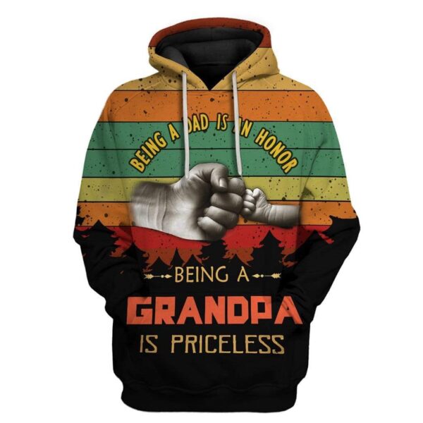 Custom T-shirt - Hoodies Being A Grandpa Is Priceless HD-GH1381903 3D Custom Fleece Hoodies Hoodie S 