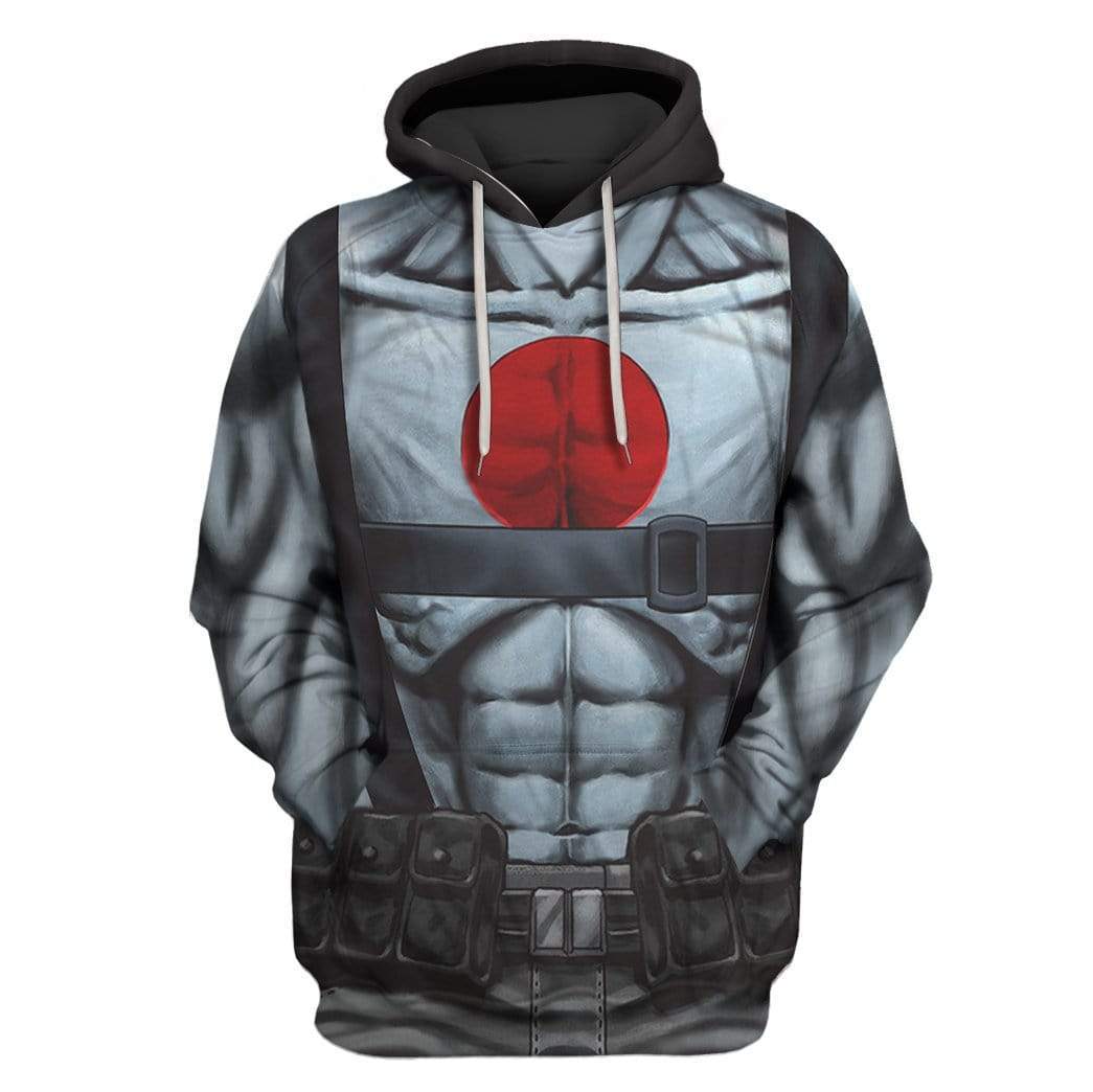 Custom T-shirt - Hoodies Bloodshot Shirtless Straps Apparel HD-GH20696 3D Custom Fleece Hoodies Hoodie S