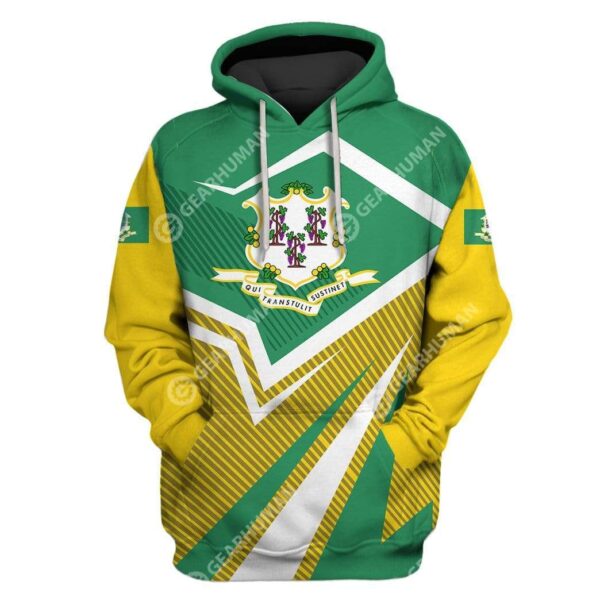 Custom T-shirt - Hoodies Connecticut HD-GH22003 3D Custom Fleece Hoodies Hoodie S 