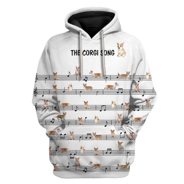 Custom T-shirt - Hoodies Corgi Song HD-GH0281902 3D Custom Fleece Hoodies Hoodie S 
