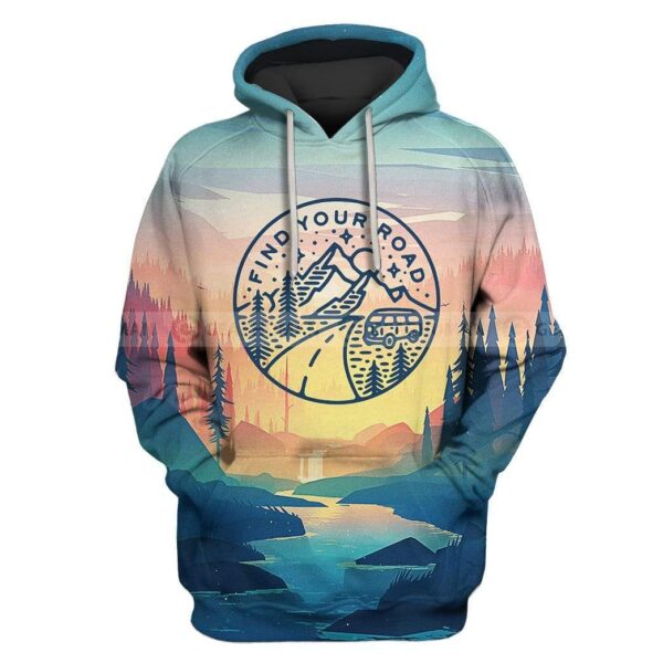 Custom T-shirt - Hoodies Find your road Apparel HD-GH20828 3D Custom Fleece Hoodies Hoodie S 