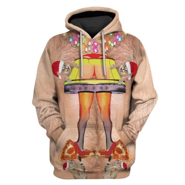 Custom T-shirt - Hoodies Funny Ugly Christmas Butt Apparel HD-GH20690 3D Custom Fleece Hoodies Hoodie S 