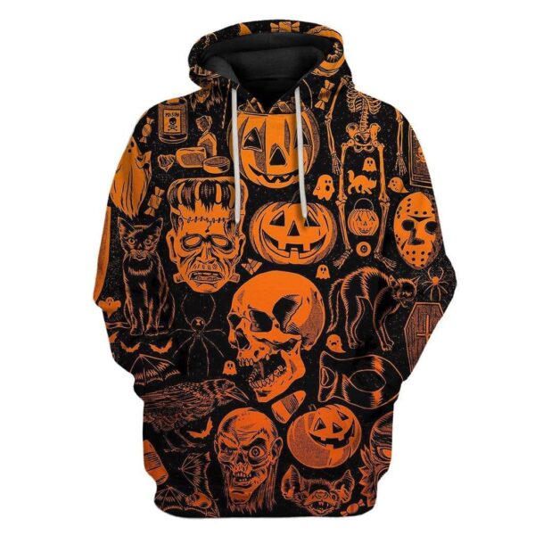 Custom T-shirt - Hoodies Halloween HD-GH0881906 3D Custom Fleece Hoodies Hoodie S 