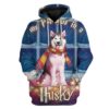 Custom T-shirt - Hoodies Husky HD-GH3171903 3D Custom Fleece Hoodies Hoodie S
