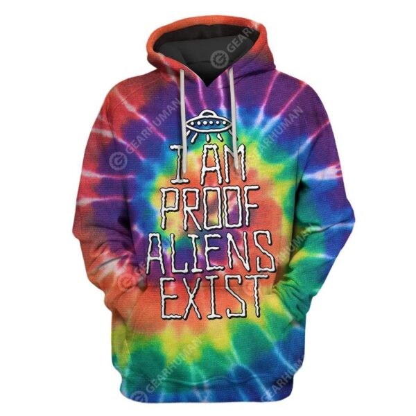 Custom T-shirt - Hoodies I Am Proof Aliens Exist HD-GH21039 3D Custom Fleece Hoodies Hoodie S 