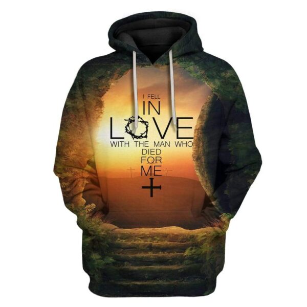 Custom T-shirt - Hoodies I Fell In Love With The Man Who Died For Me HD-GH1381901 3D Custom Fleece Hoodies Hoodie S 