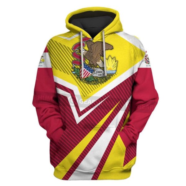 Custom T-shirt - Hoodies Illinois Apparel HD-GH20901 3D Custom Fleece Hoodies Hoodie S 