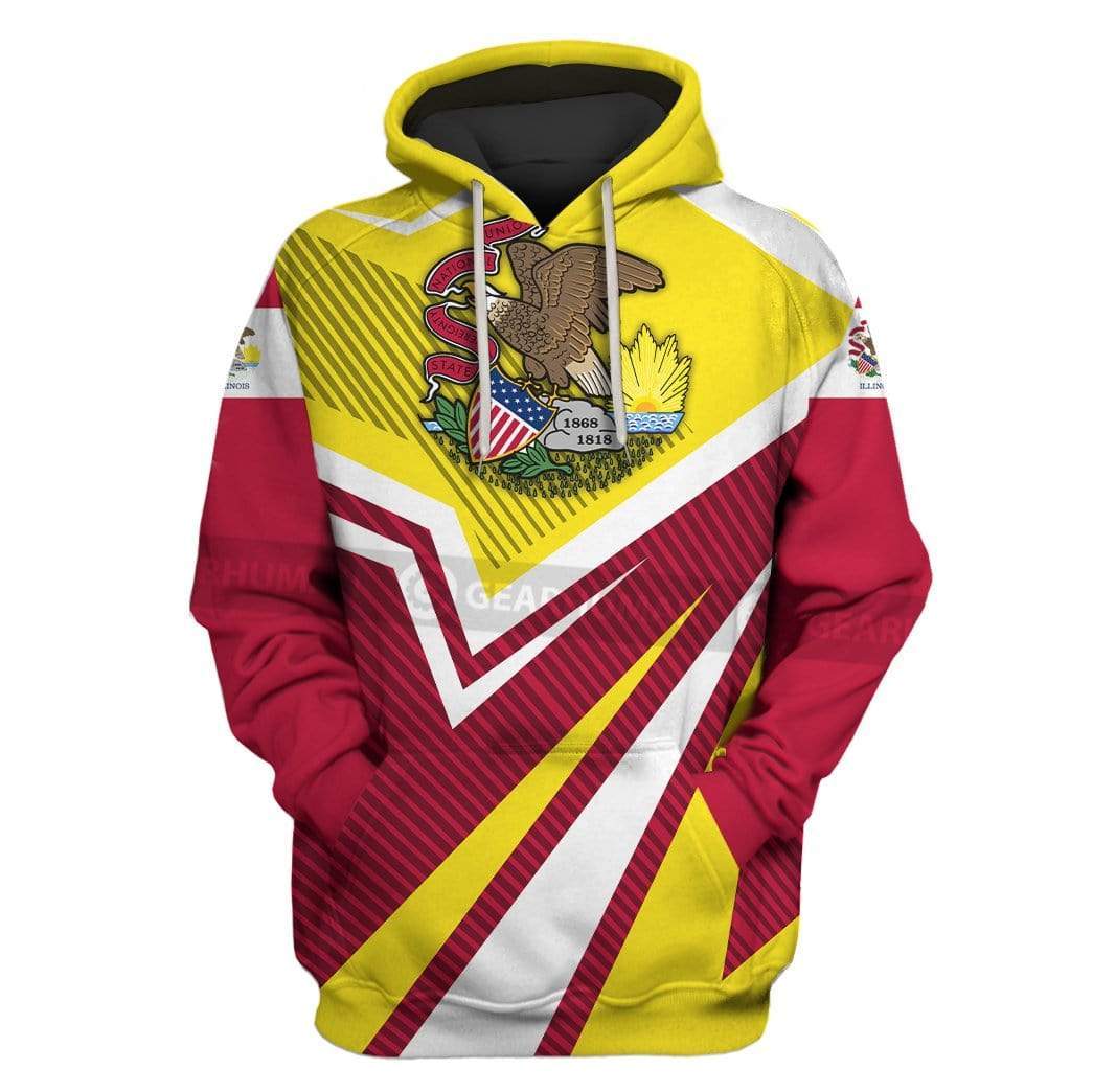 Custom T-shirt - Hoodies Illinois Apparel HD-GH20901 3D Custom Fleece Hoodies Hoodie S