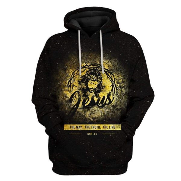 Custom T-shirt - Hoodies Jesus The Way The Truth The Life HD-GH0781922 3D Custom Fleece Hoodies Hoodie S 
