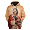 Custom T-shirt - Hoodies Keanu Reeves Holding A Puppy H30703 3D Custom Fleece Hoodies Hoodie S