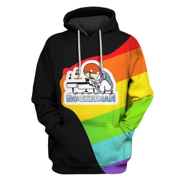 Custom T-shirt - Hoodies LGBT Rocketman Apparel HD-GH20813 3D Custom Fleece Hoodies Hoodie S 