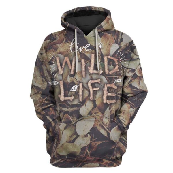 Custom T-shirt - Hoodies Live A Wild Life Apparel HD-GH20789 3D Custom Fleece Hoodies Hoodie S 