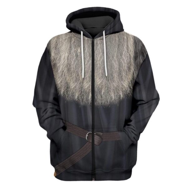 Custom T-shirt - Hoodies Lord Of The Rings Galdalf The Grey Costume Apparel HD-GH20523 3D Custom Fleece Hoodies Zip Hoodie S