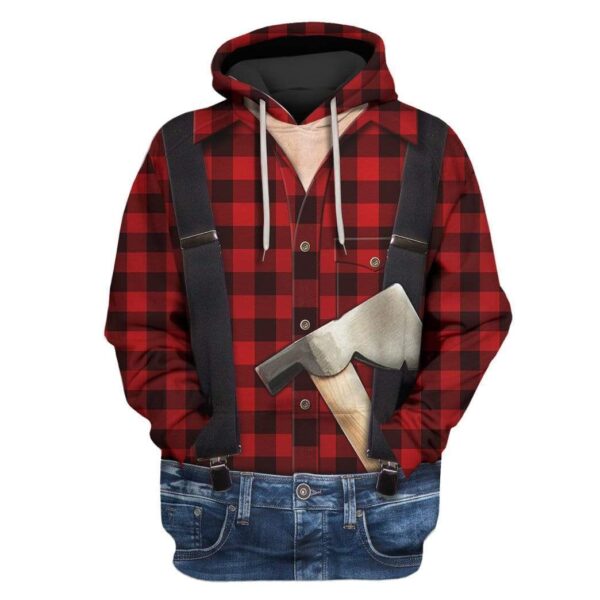 Custom T-shirt - Hoodies LumberJack Costume Apparel HD-GH20674 3D Custom Fleece Hoodies Hoodie S 