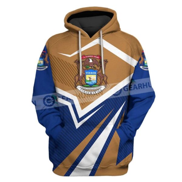 Custom T-shirt - Hoodies Michigan Apparel HD-GH201000 3D Custom Fleece Hoodies Hoodie S 