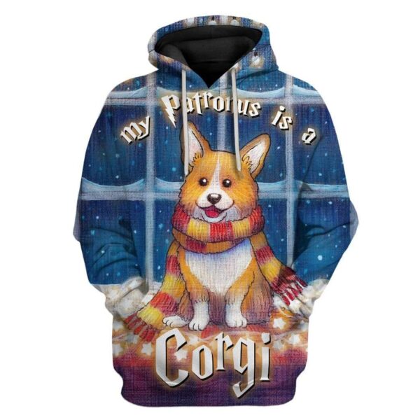 Custom T-shirt - Hoodies My Patronus Is A Corgi HD-GH3071921 3D Custom Fleece Hoodies Hoodie S 
